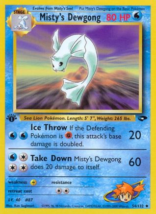 Misty's Dewgong 054/132 - 1st Edition Gym Challenge