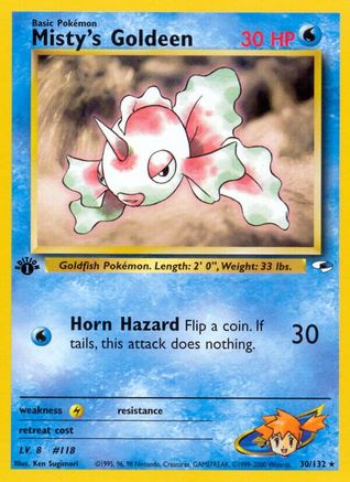 Misty's Goldeen 030/132 - 1st Edition Gym Heroes