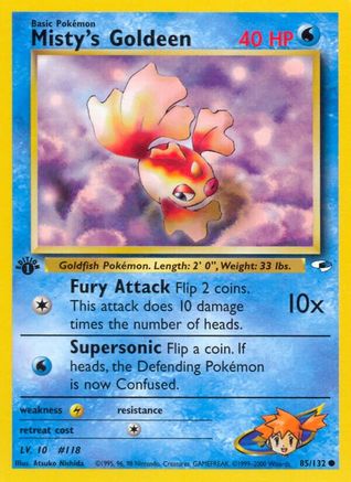 Misty's Goldeen 085/132 - 1st Edition Gym Heroes