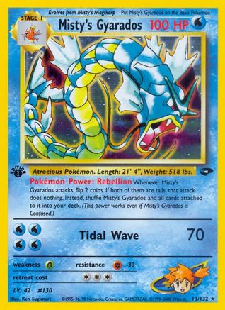 Misty's Gyarados 013/132 - 1st Edition Holofoil Gym Challenge