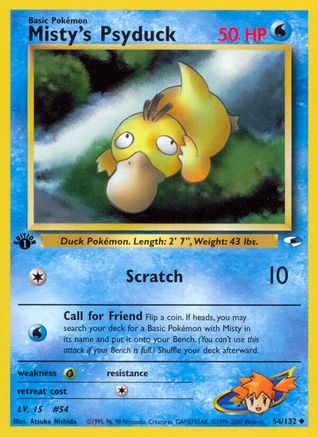 Misty's Psyduck 054/132 - 1st Edition Gym Heroes