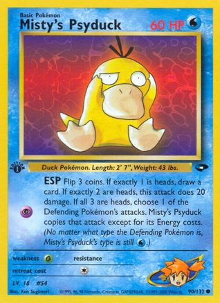 Misty's Psyduck 090/132 - 1st Edition Gym Challenge
