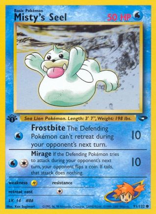 Misty's Seel 091/132 - 1st Edition Gym Challenge