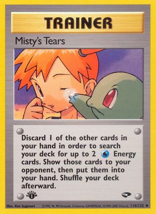 Misty's Tears 118/132 - 1st Edition Gym Challenge