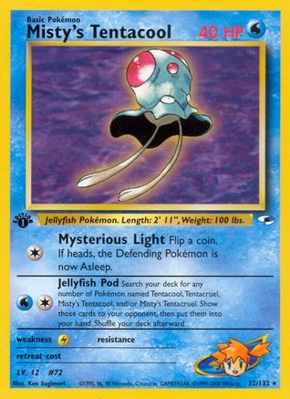 Misty's Tentacool 032/132 - 1st Edition Gym Heroes