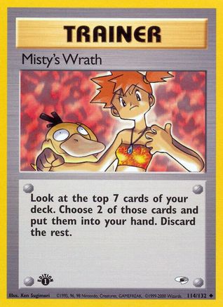 Misty's Wrath 114/132 - 1st Edition Gym Heroes