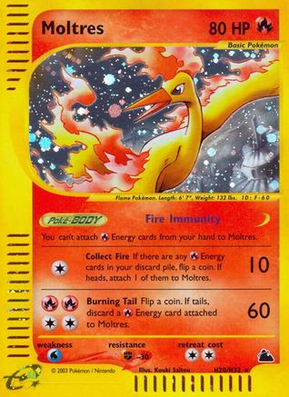 Moltres H20/H32 - Holofoil Skyridge