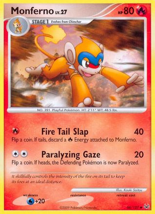 Monferno 056/127  - Reverse Holofoil Platinum