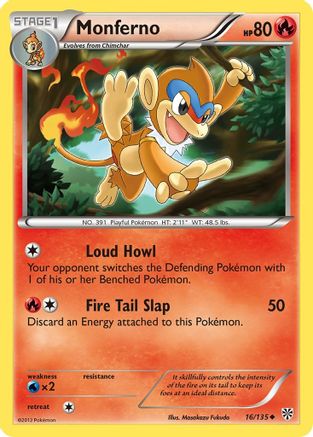 Monferno 016/135 - Reverse Holofoil Plasma Storm