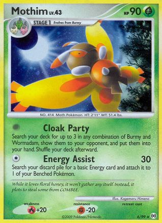 Mothim 006/99  - Reverse Holofoil Arceus