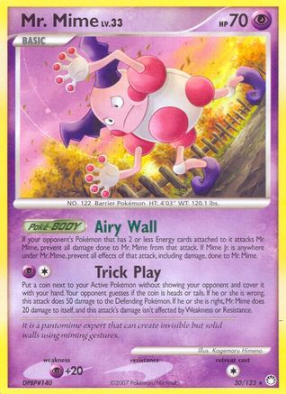 Mr. Mime 030/123  - Reverse Holofoil Mysterious Treasures