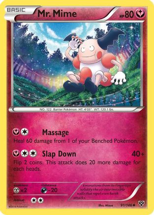 Mr. Mime 091/146  - Reverse Holofoil XY Base Set