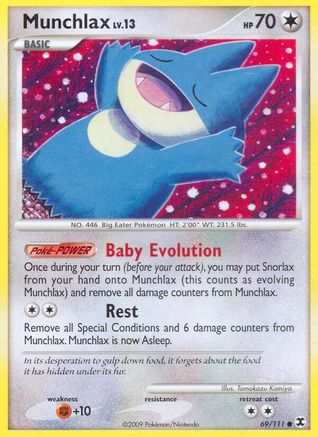 Munchlax 069/111  - Reverse Holofoil Rising Rivals