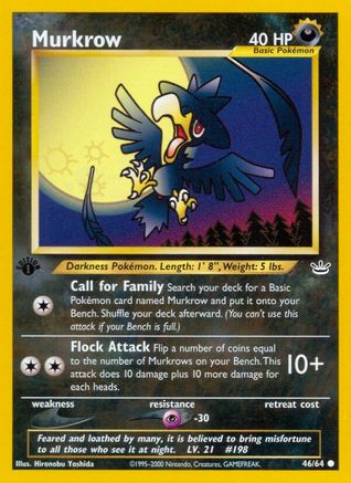 Murkrow 046/64 - 1st Edition Neo Revelation