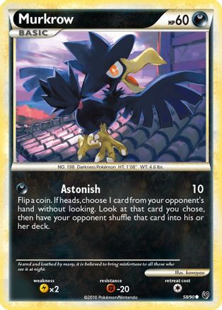 Murkrow 058/90  - Reverse Holofoil Undaunted