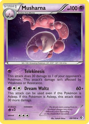 Musharna 069/149  - Reverse Holofoil Boundaries Crossed