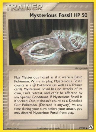 Mysterious Fossil 079/92 - Reverse Holofoil Legend Maker