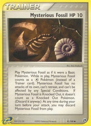 Mysterious Fossil 091/100 - Reverse Holofoil Sandstorm