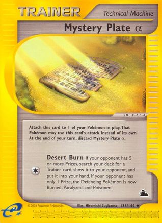 Mystery Plate Alpha 133/144 - Reverse Holofoil Skyridge