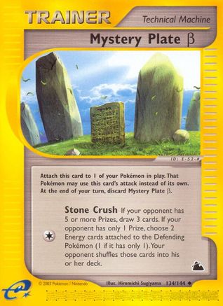 Mystery Plate Beta 134/144 - Reverse Holofoil Skyridge