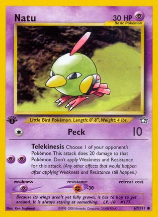 Natu 067/111 - 1st Edition Neo Genesis