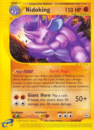 Nidoking 024/147 - Reverse Holofoil Aquapolis
