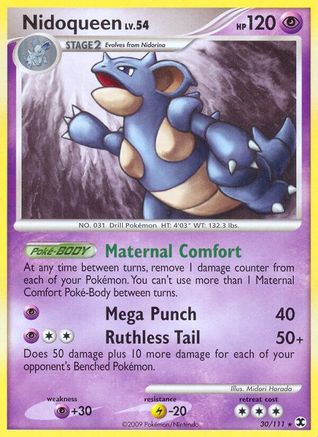 Nidoqueen 030/111  - Reverse Holofoil Rising Rivals