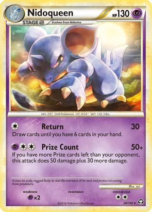Nidoqueen 028/102  - Reverse Holofoil Triumphant