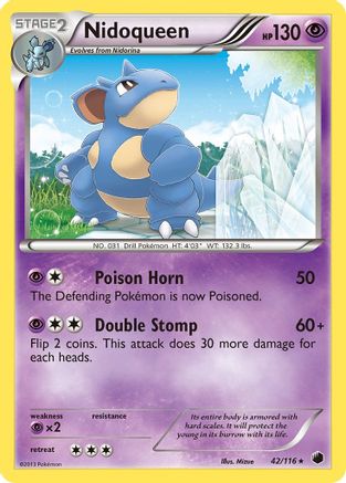 Nidoqueen 042/116  - Reverse Holofoil Plasma Freeze