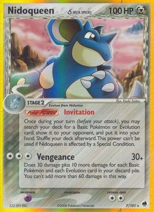 Nidoqueen (Delta Species) 007/101 - Reverse Holofoil Dragon Frontiers