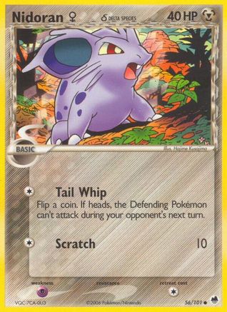 Nidoran F (Delta Species) 056/101 - Reverse Holofoil Dragon Frontiers