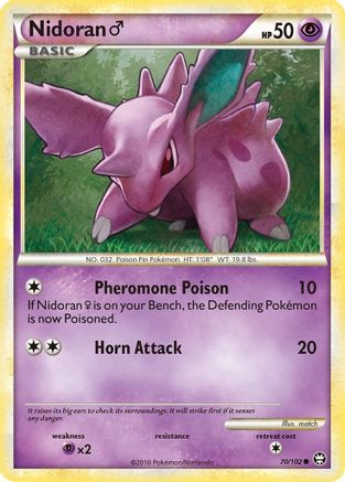 Nidoran M 070/102  - Reverse Holofoil Triumphant