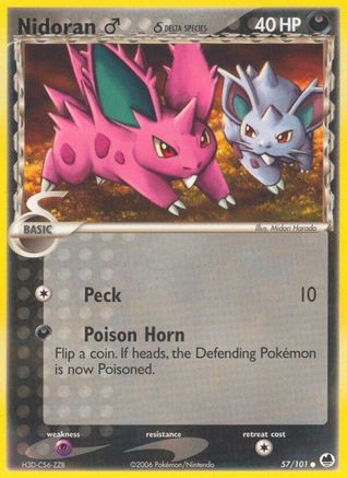 Nidoran M (Delta Species) 057/101 - Reverse Holofoil Dragon Frontiers