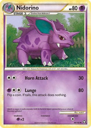Nidorino 046/102  - Reverse Holofoil Triumphant