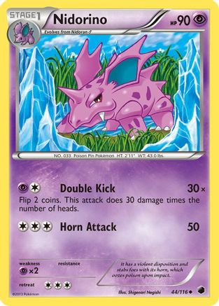 Nidorino 044/116  - Reverse Holofoil Plasma Freeze
