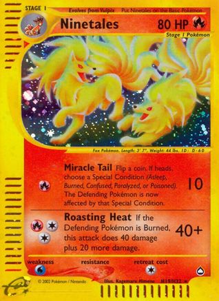Ninetales H19/H32 - Holofoil Aquapolis
