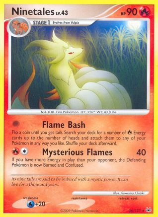 Ninetales 036/127 - Reverse Holofoil Platinum