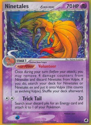 Ninetales (Delta Species) 008/101 - Reverse Holofoil Dragon Frontiers