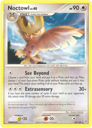 Noctowl 034/130  - Reverse Holofoil Diamond and Pearl