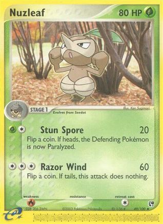 Nuzleaf - 49/100 - Reverse Holofoil Sandstorm