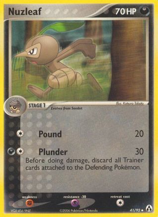 Nuzleaf 041/92 - Reverse Holofoil Legend Maker