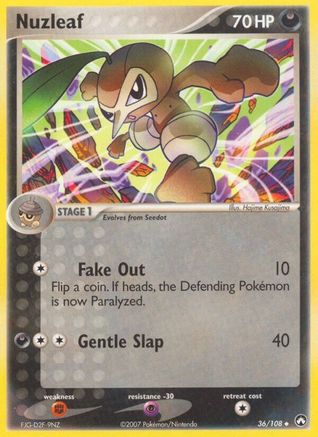 Nuzleaf 036/108 - Reverse Holofoil Power Keepers