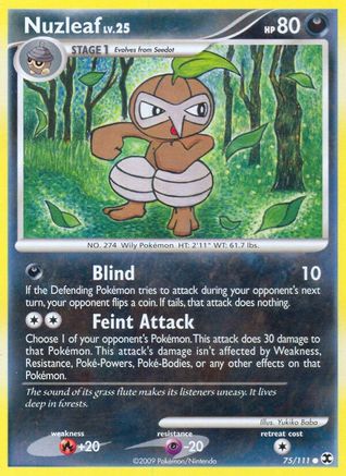 Nuzleaf 075/111  - Reverse Holofoil Rising Rivals