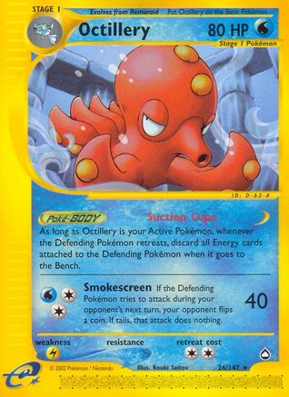 Octillery 026/147 - Reverse Holofoil Aquapolis