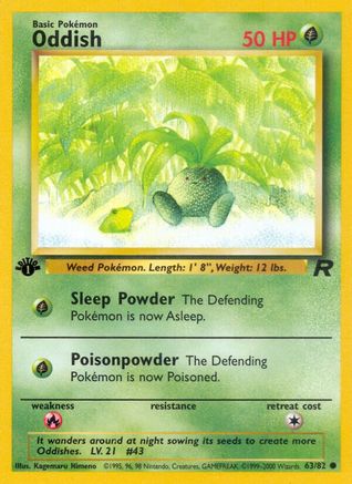 Oddish 063/82 - 1st Edition Team Rocket