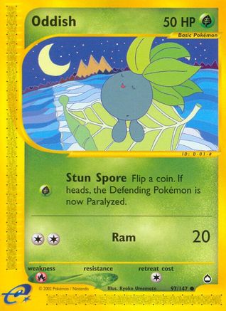 Oddish 097/147 - Reverse Holofoil Aquapolis