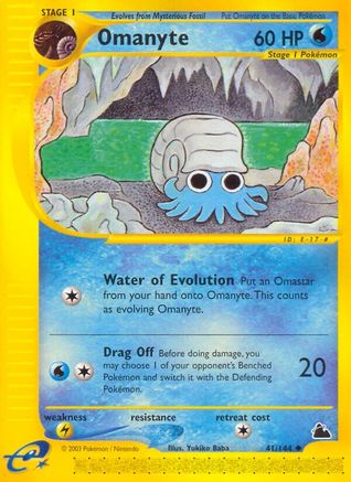 Omanyte 041/144 - Reverse Holofoil Skyridge