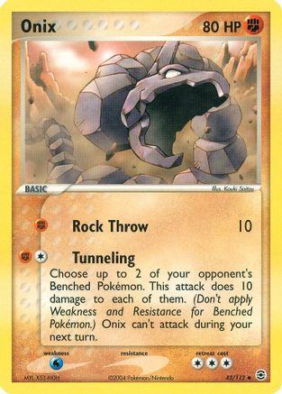 Onix 042/112 - Reverse Holofoil FireRed & LeafGreen