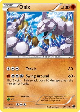 Onix 061/116  - Reverse Holofoil Plasma Freeze