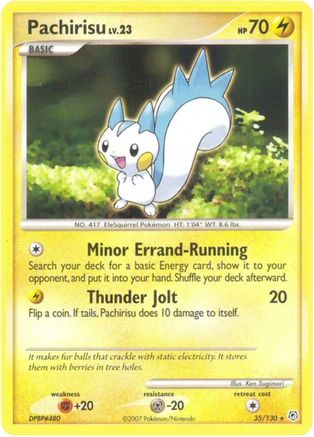 Pachirisu 035/130  - Reverse Holofoil Diamond and Pearl
